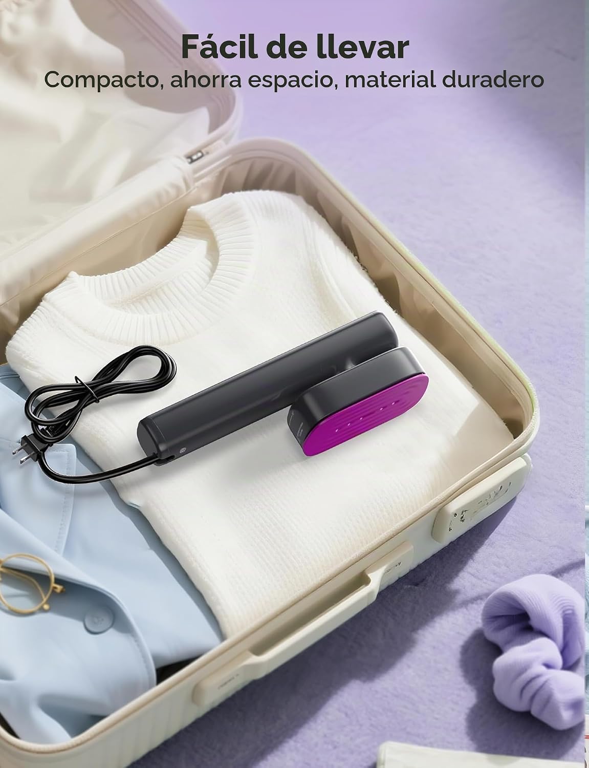 Sundu Vaporizador y plancha 2 en 1 para ropa, vaporizador de viaje...
