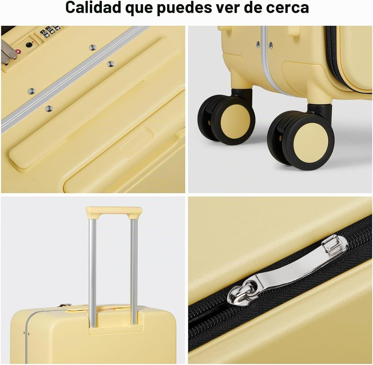 mixi Maleta de equipaje con ruedas giratorias, equipaje de viaje co...