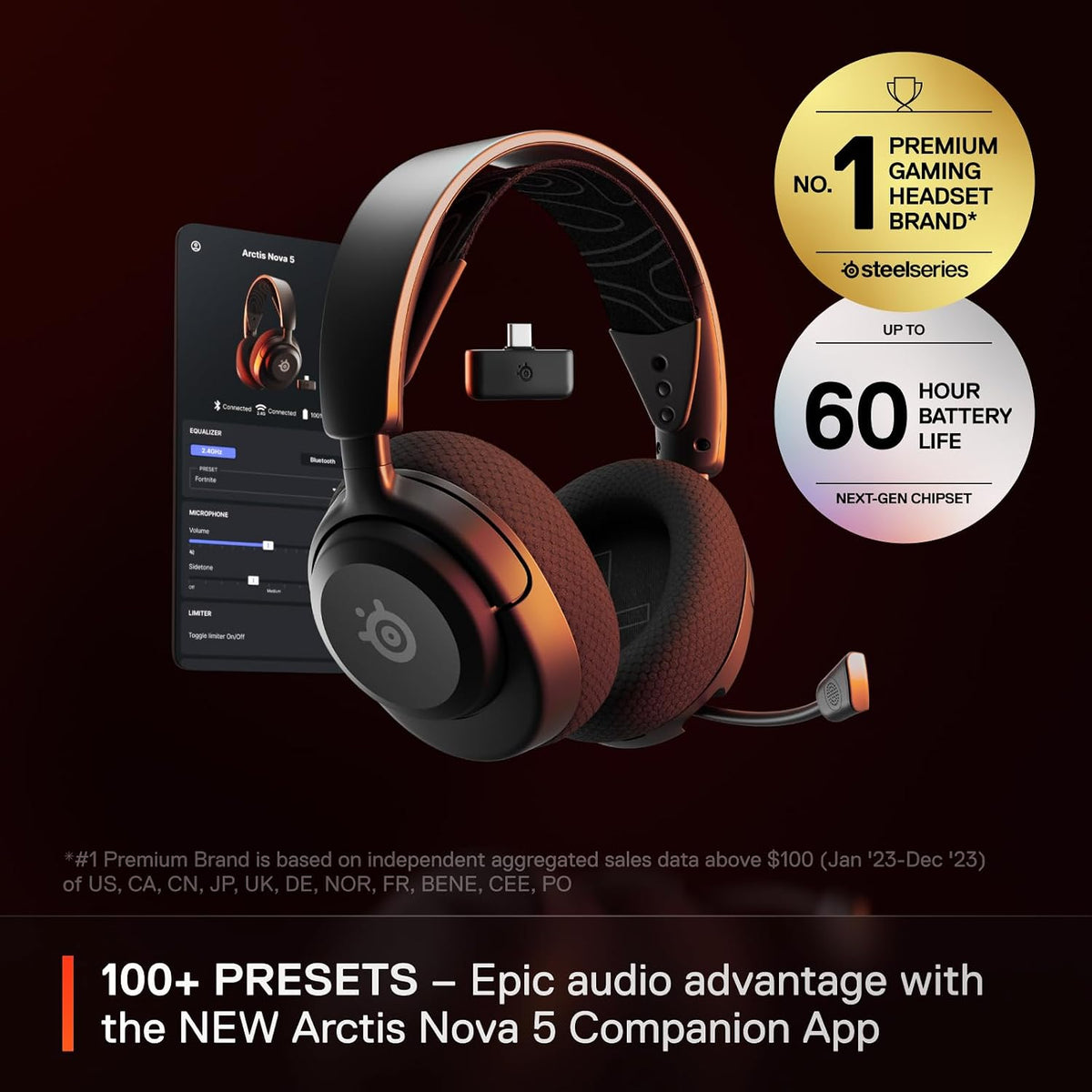 SteelSeries - Auriculares inalámbricos Arctis Nova 5 para juegos mu...