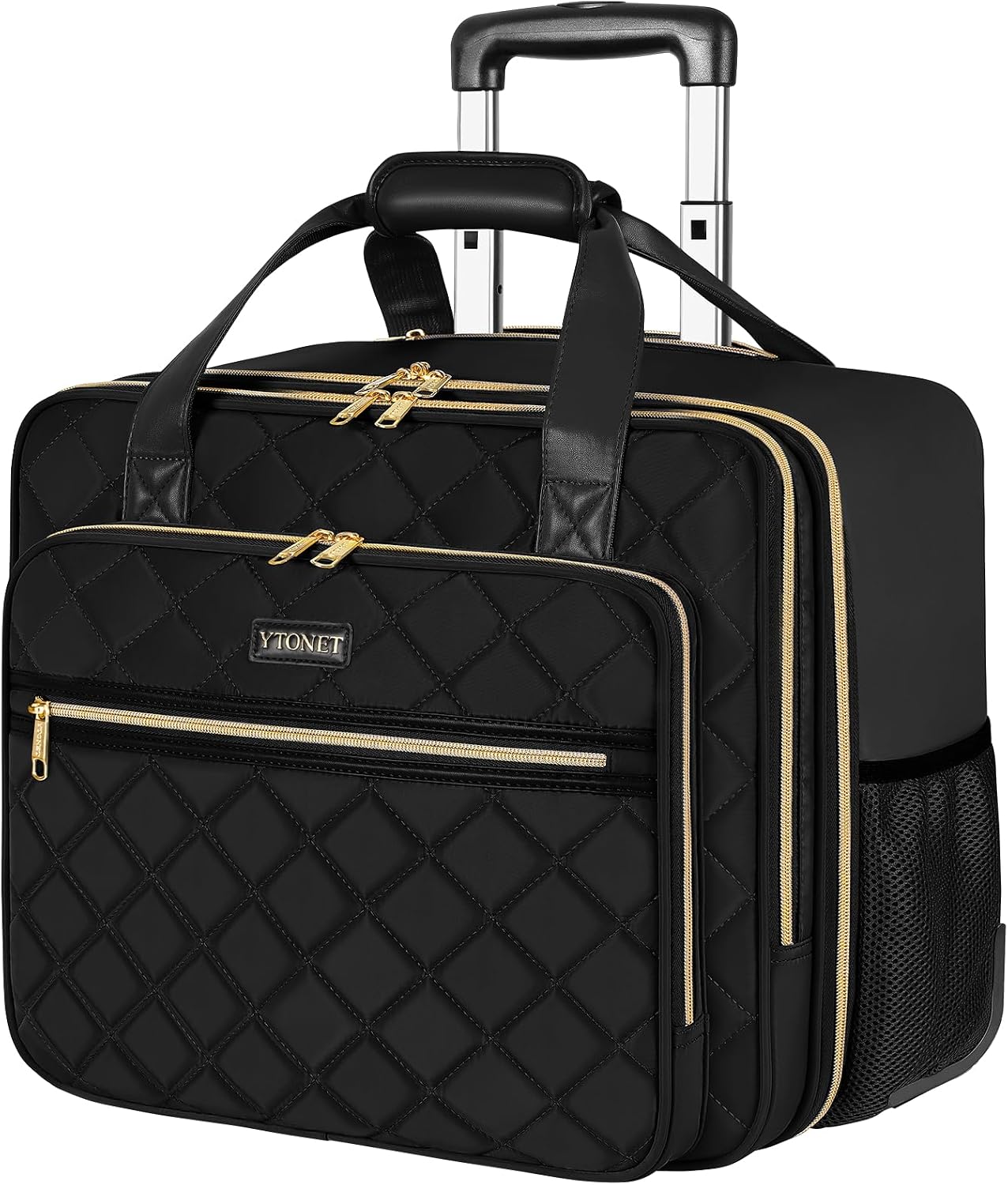 Ytonet Bolsa con ruedas para laptop, maletín con ruedas de 17.3 pul...