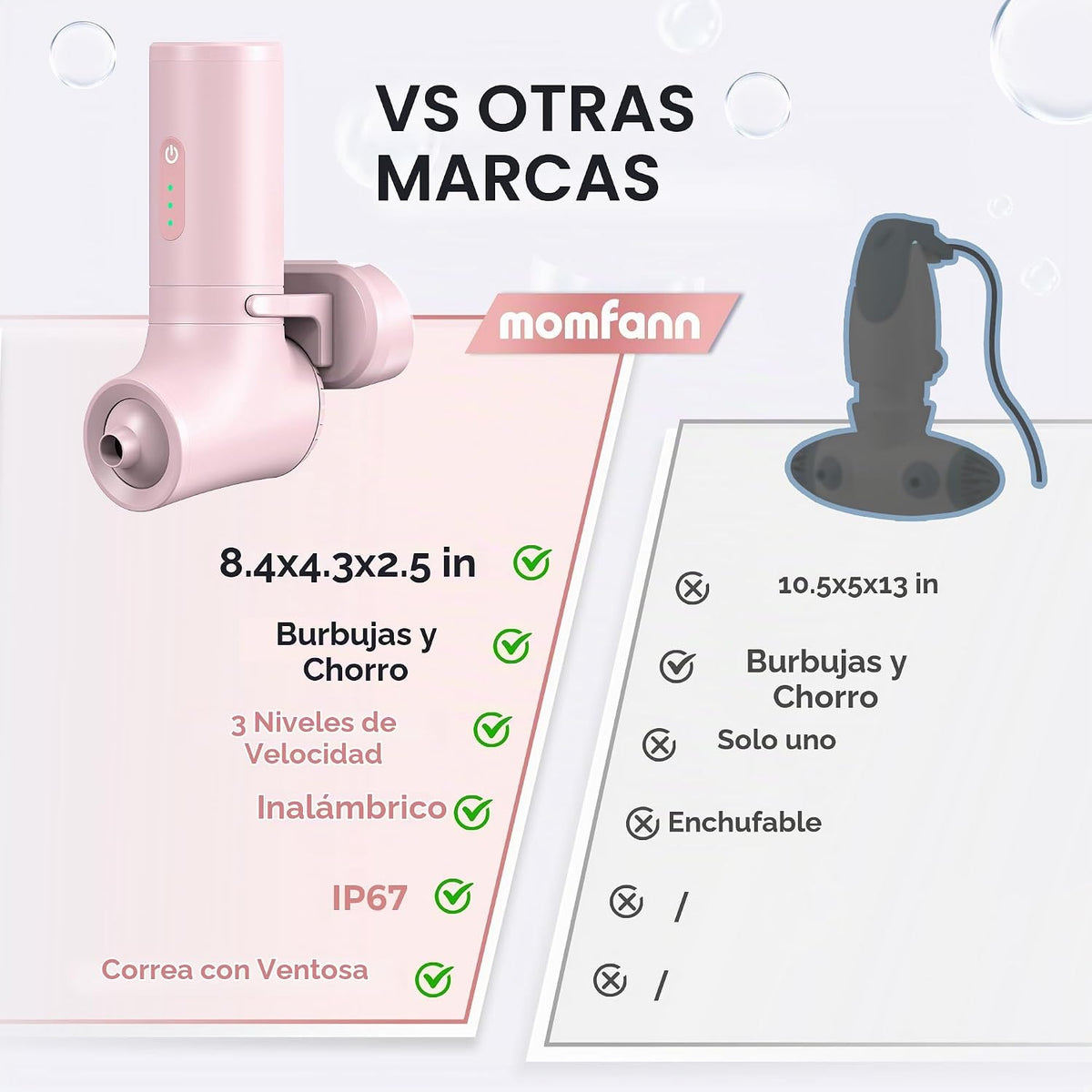 MOMFANN Bañera de chorros de spa, accesorios de bañera portátiles s...