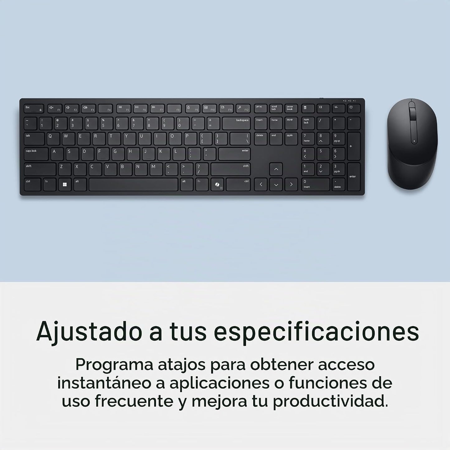 Dell Teclado y mouse inalámbricos avanzados - KM520 - Inalámbrico,...