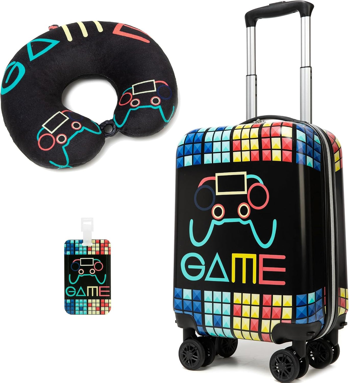 Homskiii Juego de maletas para niños, 2 piezas, equipaje rígido de...
