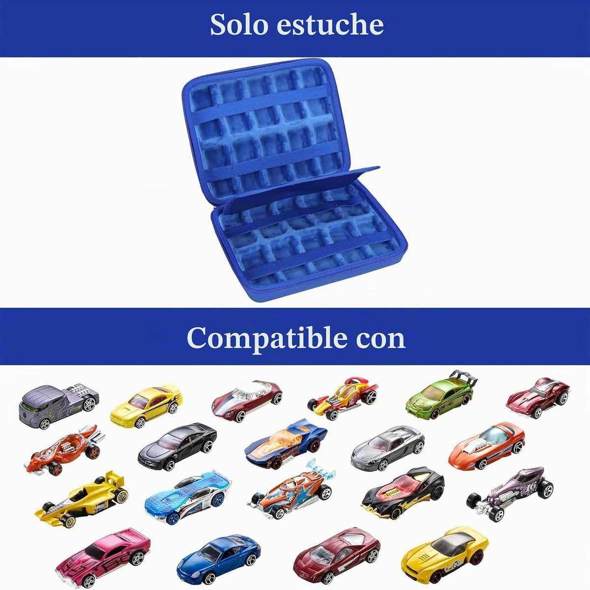 Mchoi Funda de transporte a prueba de golpes para Hot Wheels 20 coc...