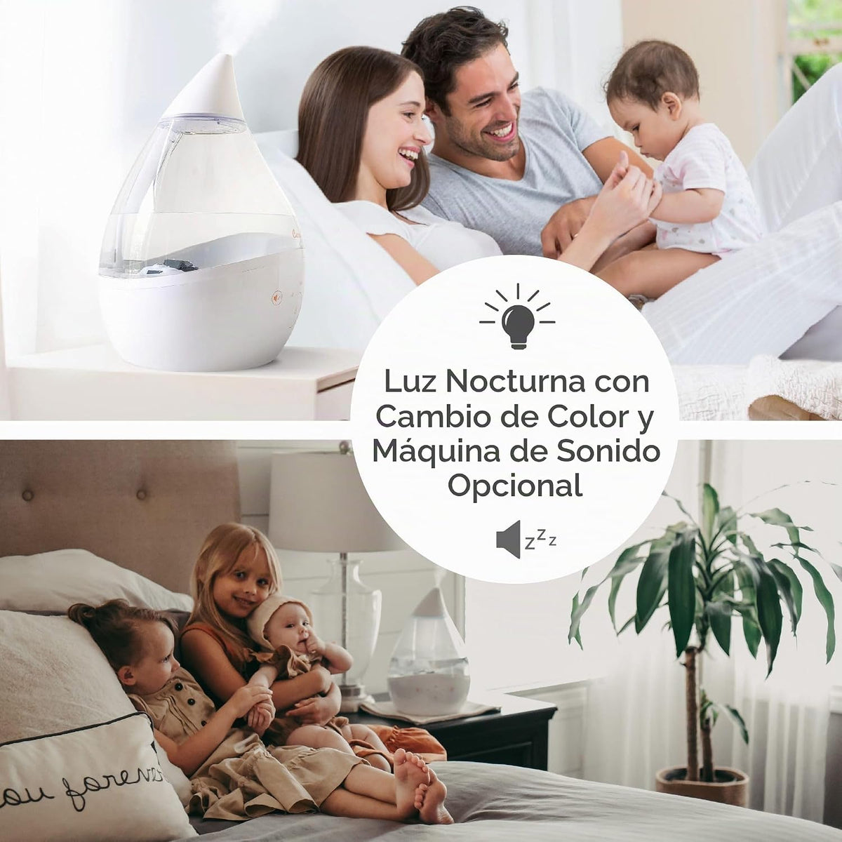 Crane White Drop 4 en 1 Humidificador ultrasónico de llenado superi...