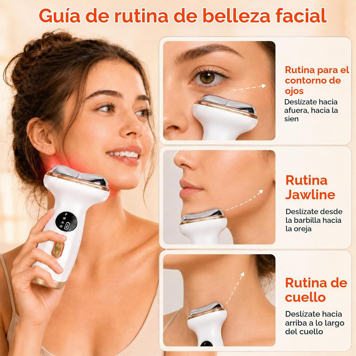 Lalovin Herramienta eléctrica 7 en 1 Gua Sha para esculpir cara frí...