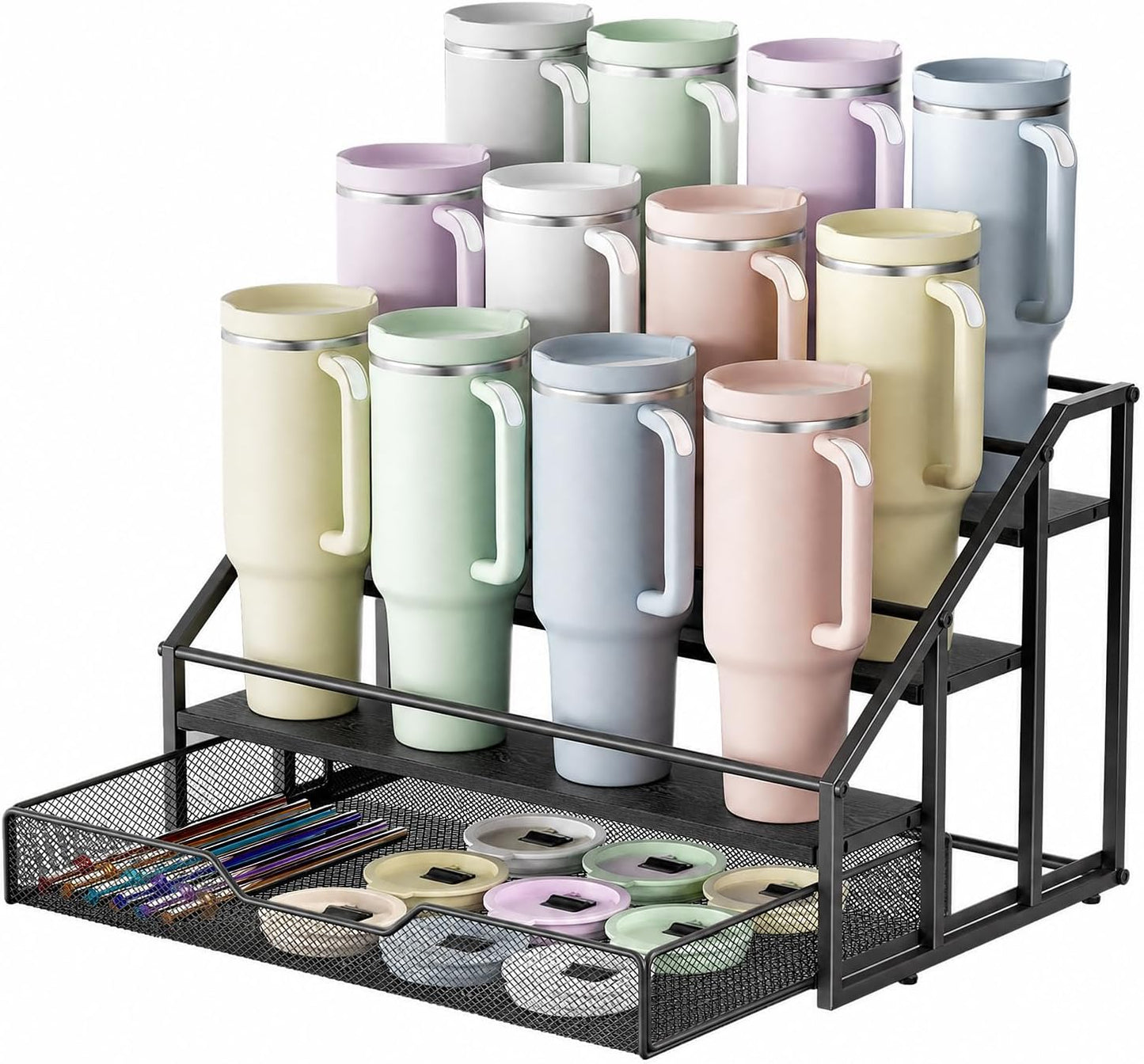 MOJOHAND Stanley - Soporte para tazas de 4 niveles, organizador de...