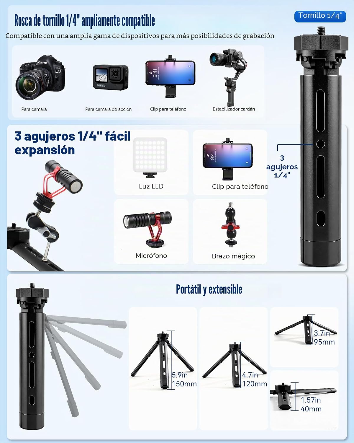 Kit de vlogging para iPhone\/Android, TikTok YouTube Kit de inicio...
