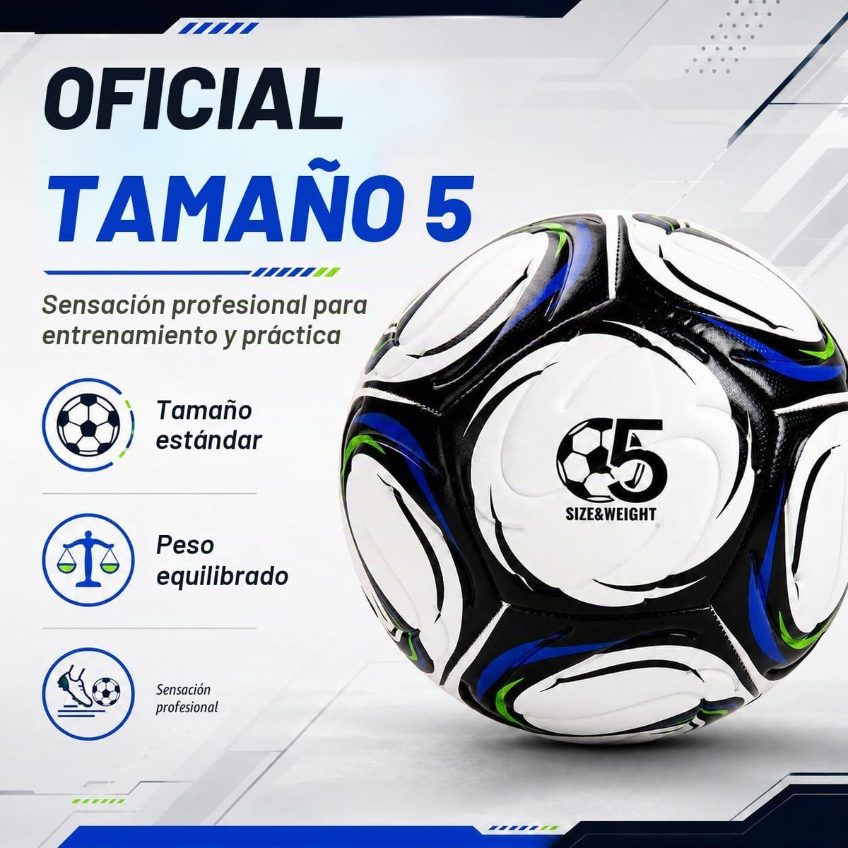 Balón de fútbol tamaño 5 tamaño 4 con bomba, balón de entrenamiento...