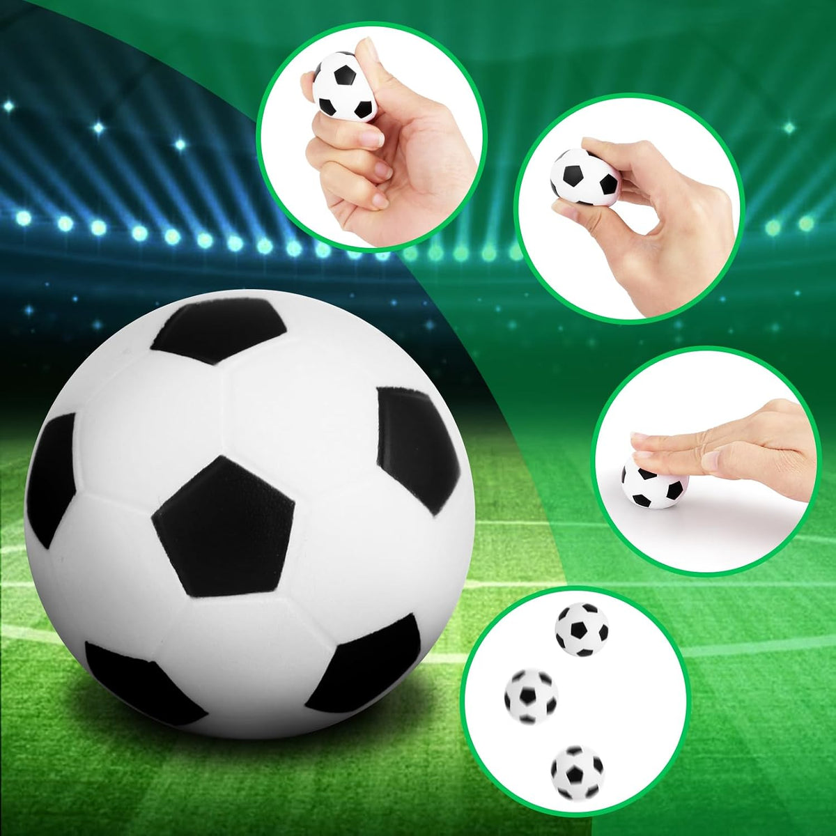 Hxezoc Mini pelotas de fútbol para el estrés, paquete de 20 unidade...