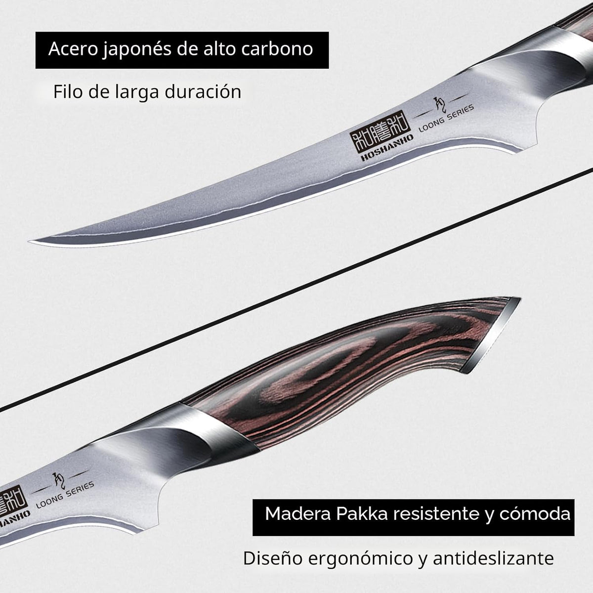 HOSHANHO - Cuchillo de filetear de 7 pulgadas, cuchillo para deshue...