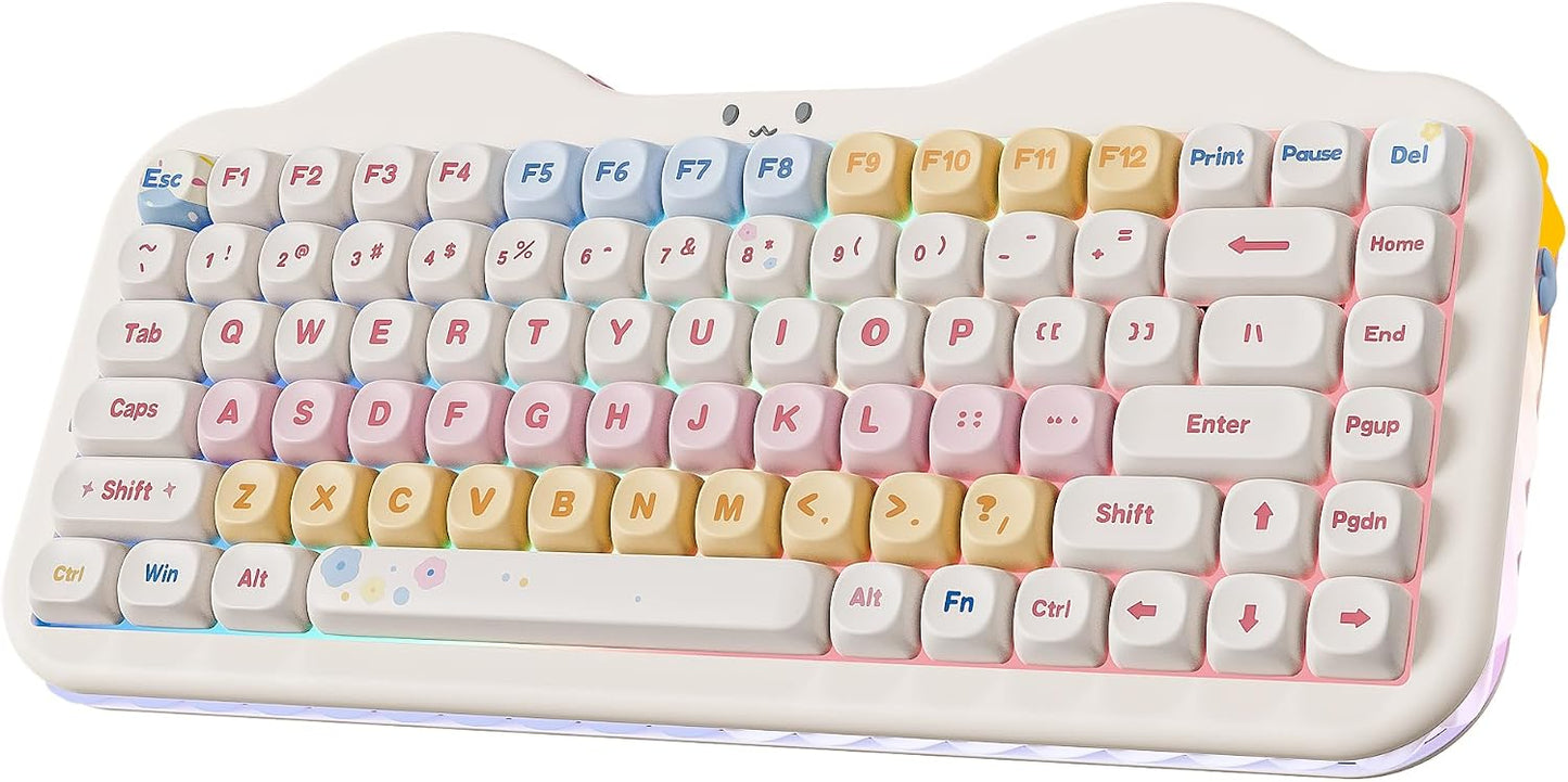 YUNZII Teclado Mecánico Inalámbrico C75, Diseño del 75%, NKRO Inter...