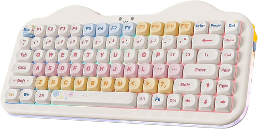 YUNZII Teclado Mecánico Inalámbrico C75, Diseño del 75%, NKRO Inter...