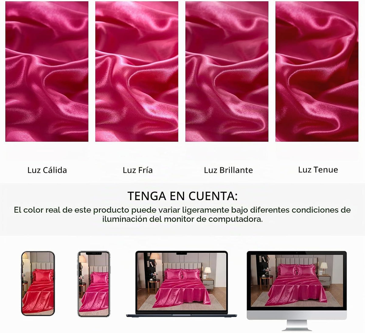 Bedding_Dreamer Juego de cama tamaño queen de satén en una bolsa, j...