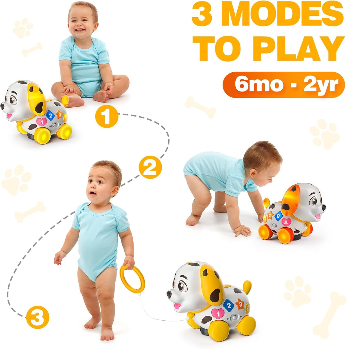 Juguetes musicales de cachorro para niña o niño de 1 año, juguete p...