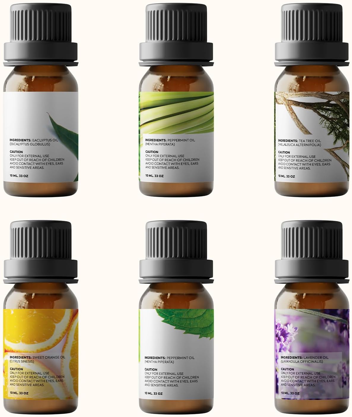 Pure Aroma Juego de aromaterapia de aceites esenciales, 6 aceites d...