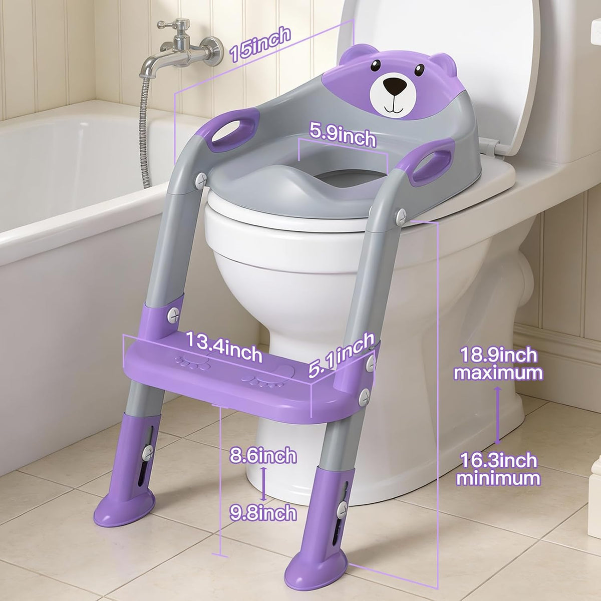 Inodoro de entrenamiento para ir al baño para niños pequeños, asien...