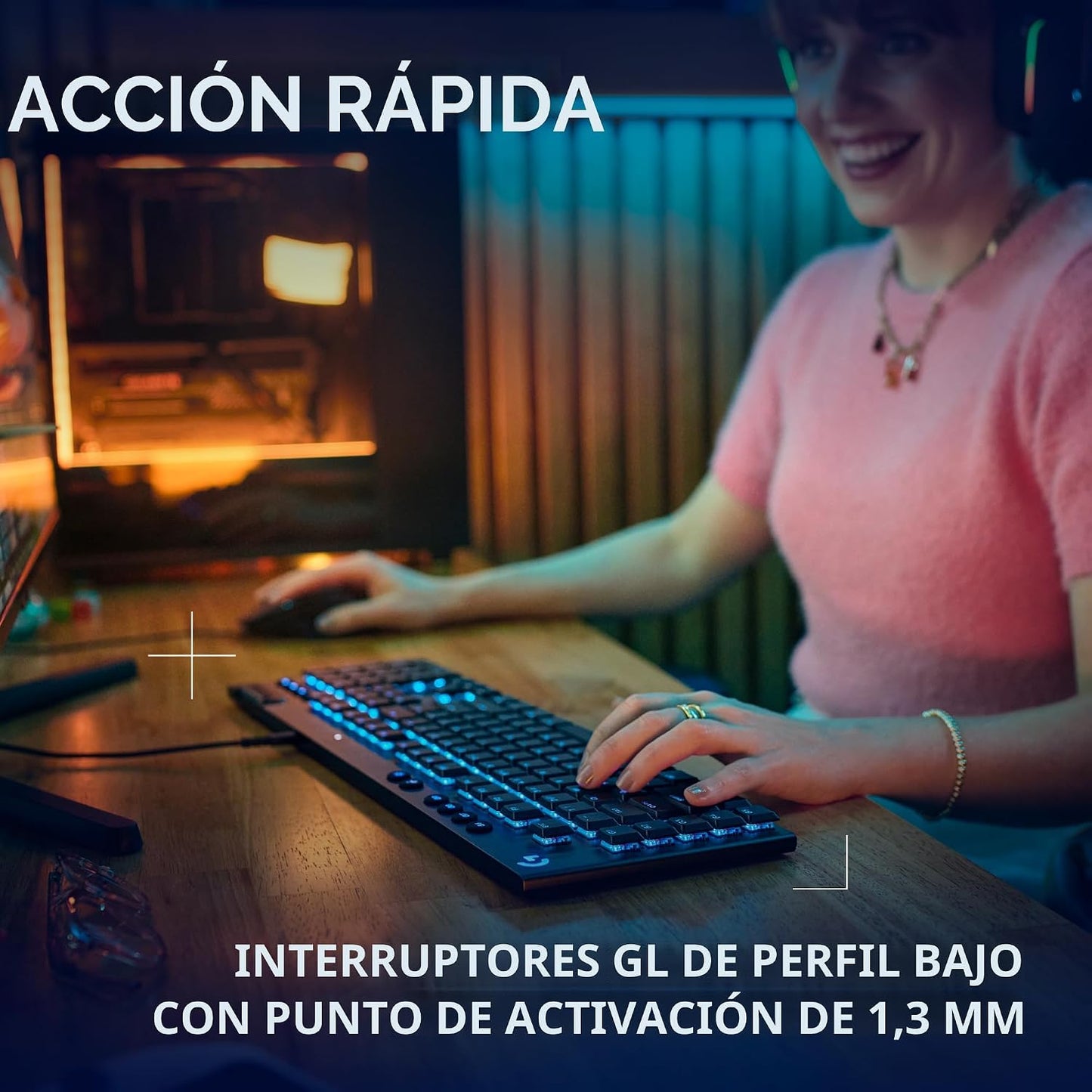 Logitech G915 X Teclado con cable para juegos (lineal) - Negro | Pe...