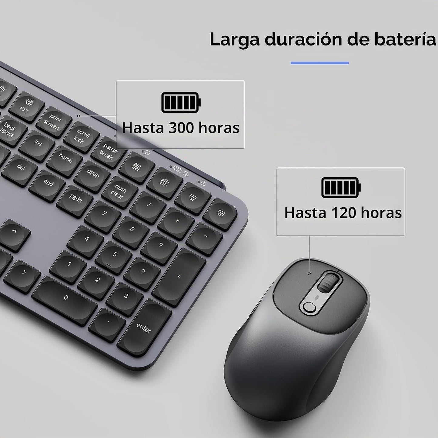 Keychron Combo de teclado y mouse inalámbricos B6 Pro, escritura si...
