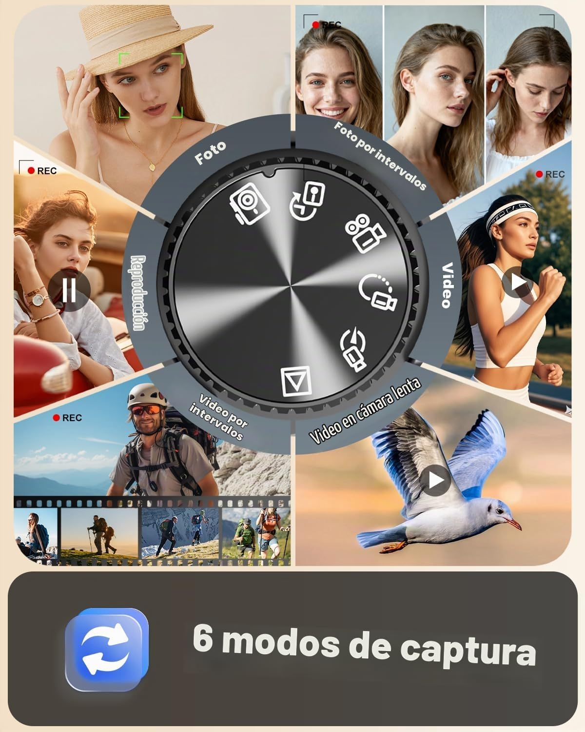 NBD Cámaras digitales 8K para fotografía, cámara fotográfica de 64...