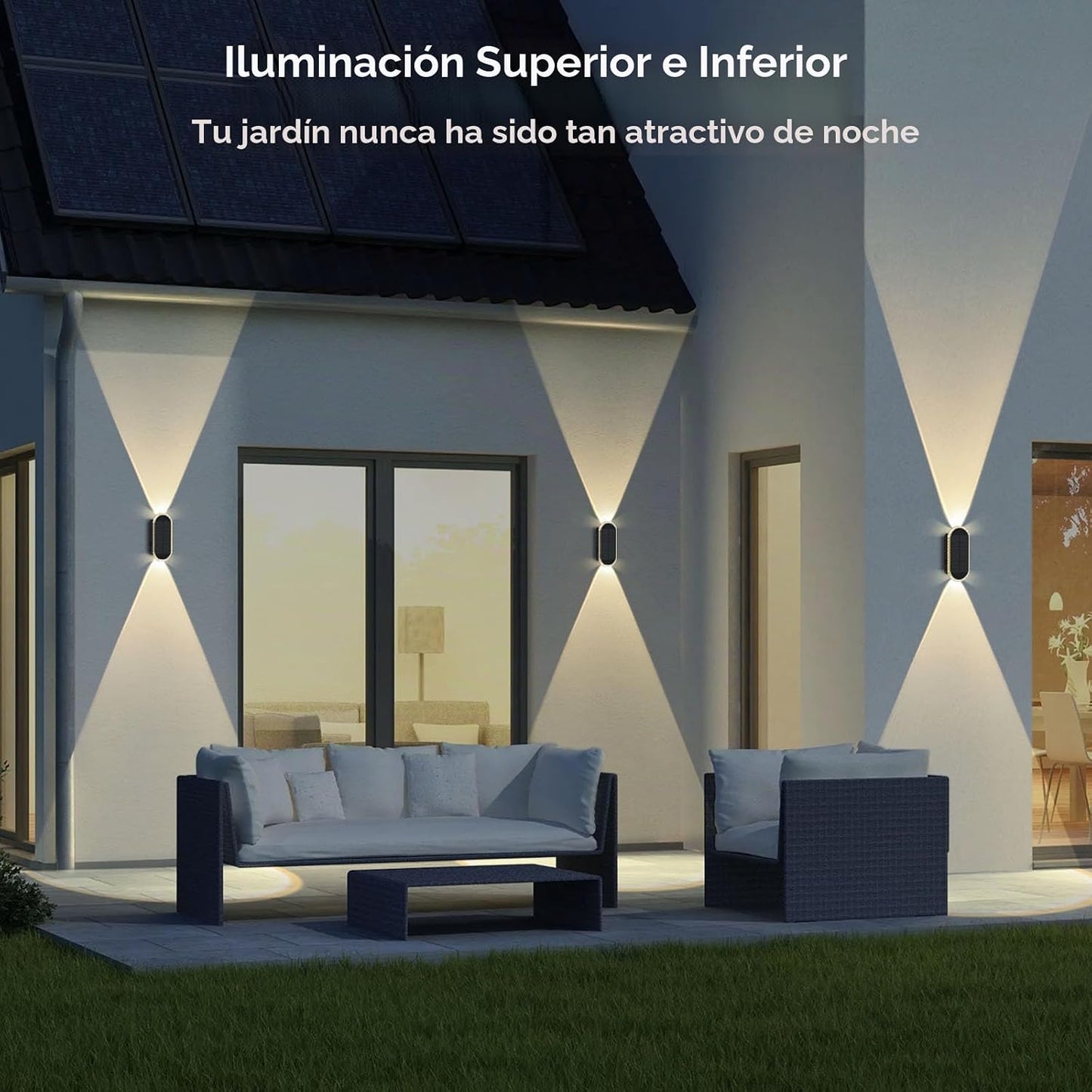 LIANGLOME Luces solares para valla al aire libre | Paquete de 12 lu...
