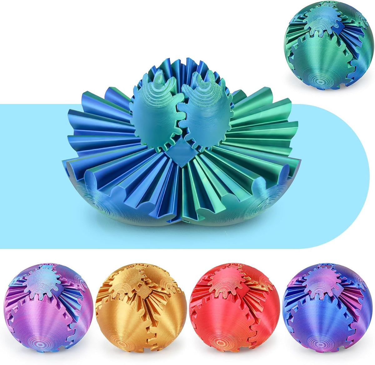 Cubo Juguete Fidget Bola de Engranajes Impreso en 3D, Juguetes Fidg...