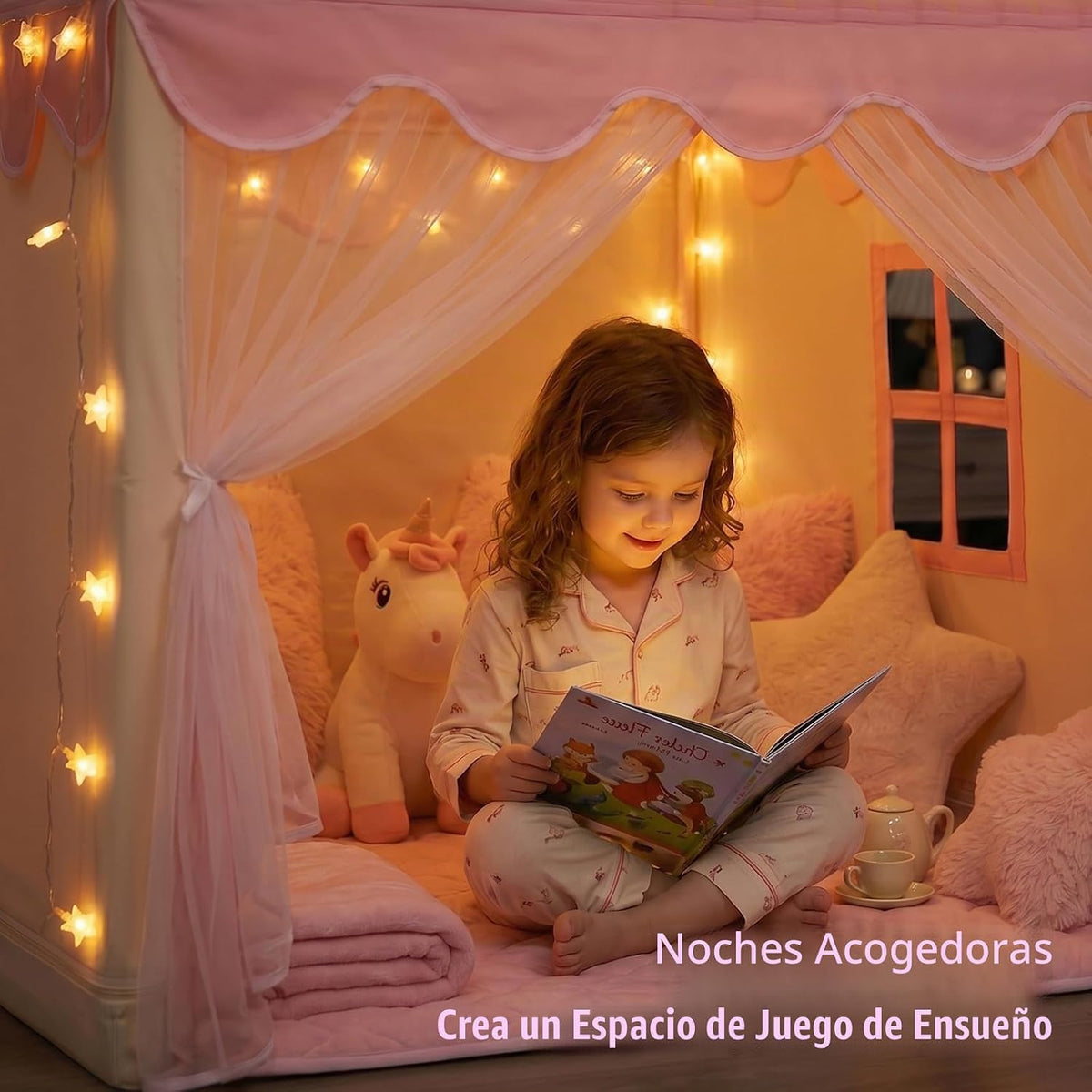 GeeSound Tienda de campaña para niños para niñas en el interior: co...