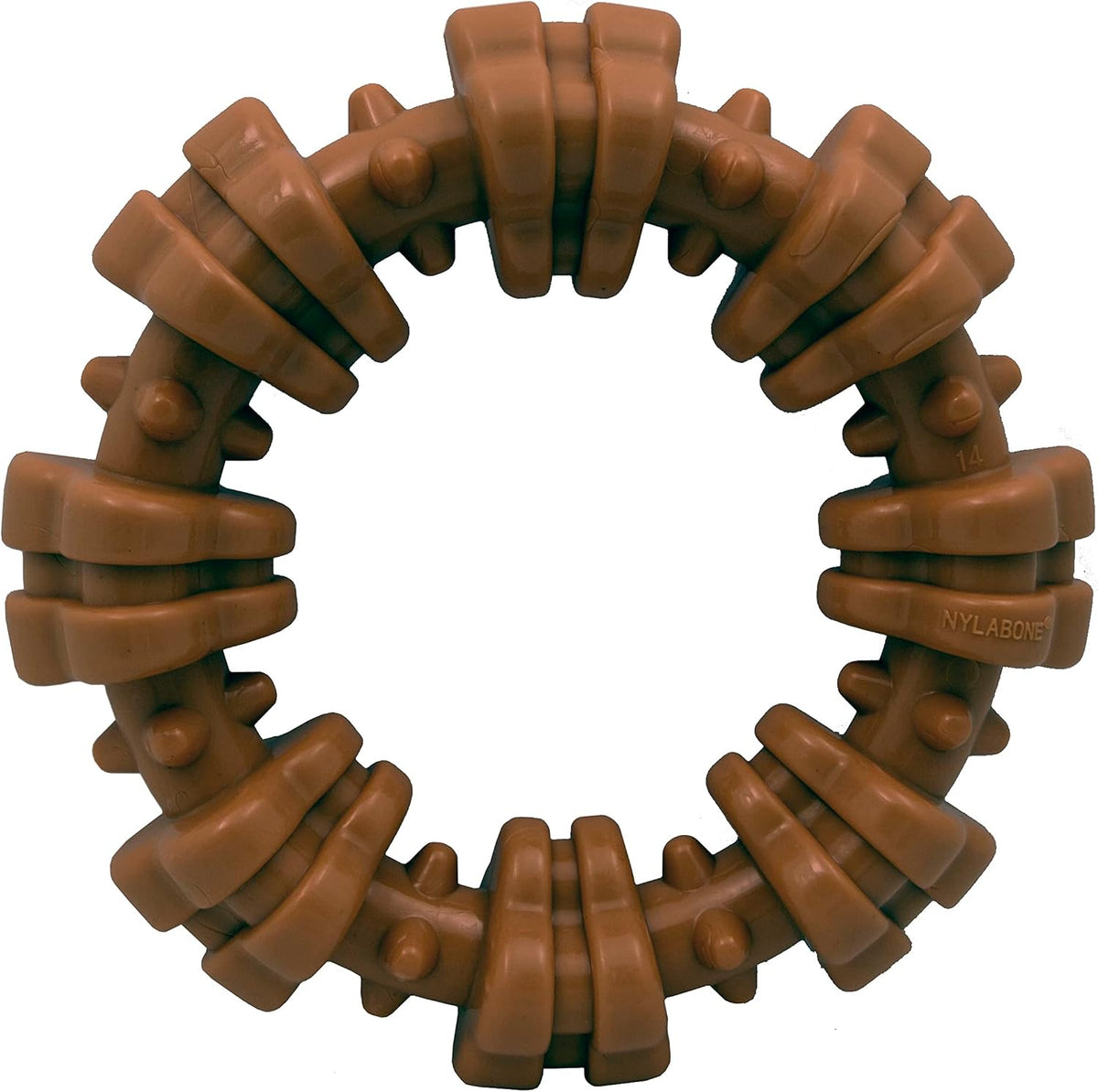 Nylabone - Anillo texturizado para masticar, juguete para perros gr...