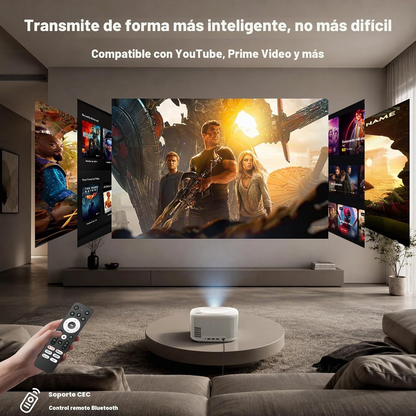 ONOAYO Proyector para Exteriores 4K con Dolby Audio de 60 W y Aplic...