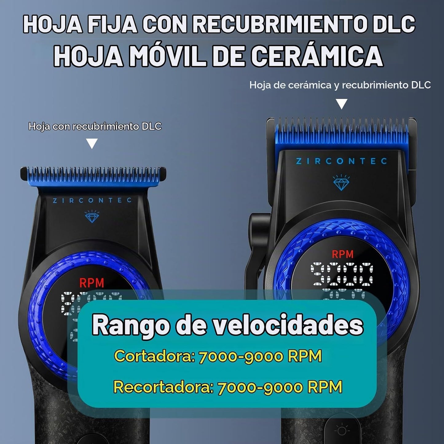 VGR Juego de cortapelos profesional 3 en 1, recortadora de pelo, af...