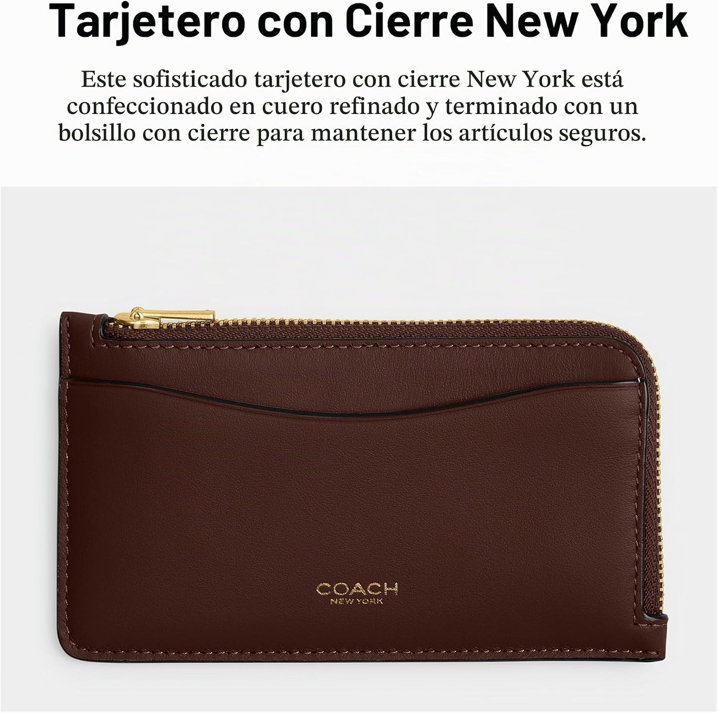 Cartera pequeña con cremallera Coach New York