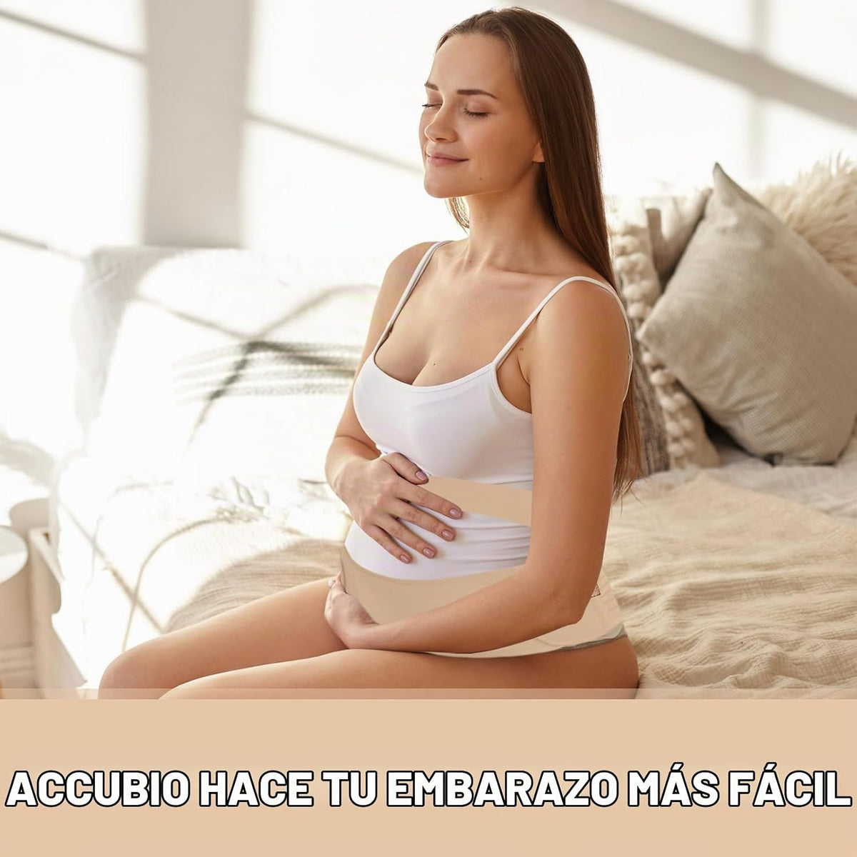 ACCUBIO Banda de vientre de maternidad para mujeres embarazadas, ci...
