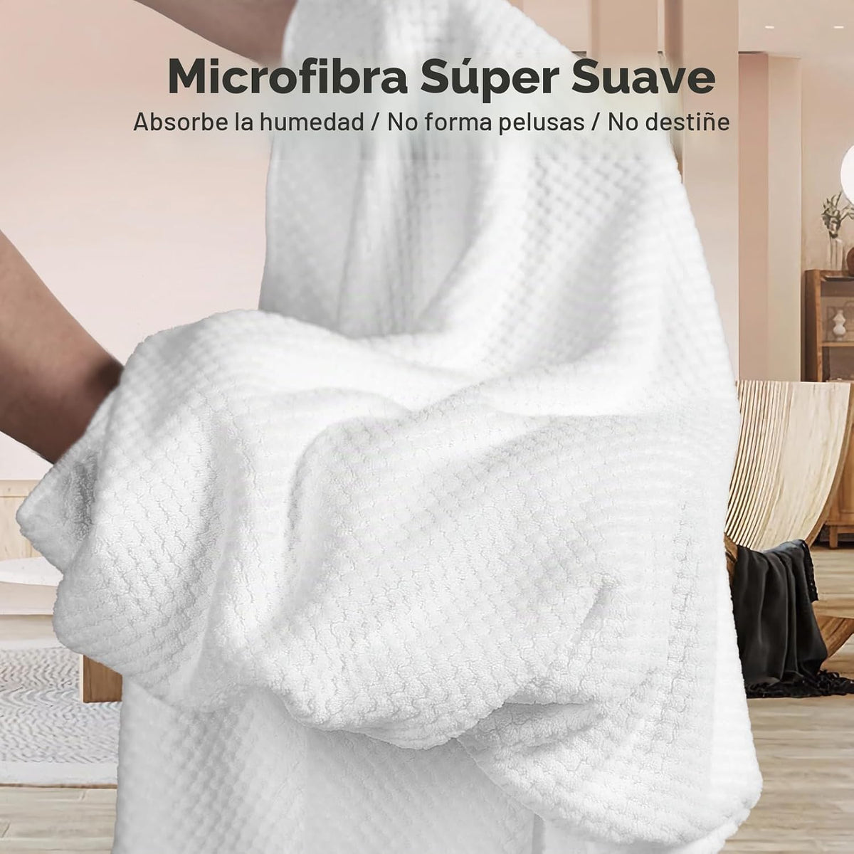 Umisleep Toalla de pelo extra grande de microfibra para mujer, cabe...