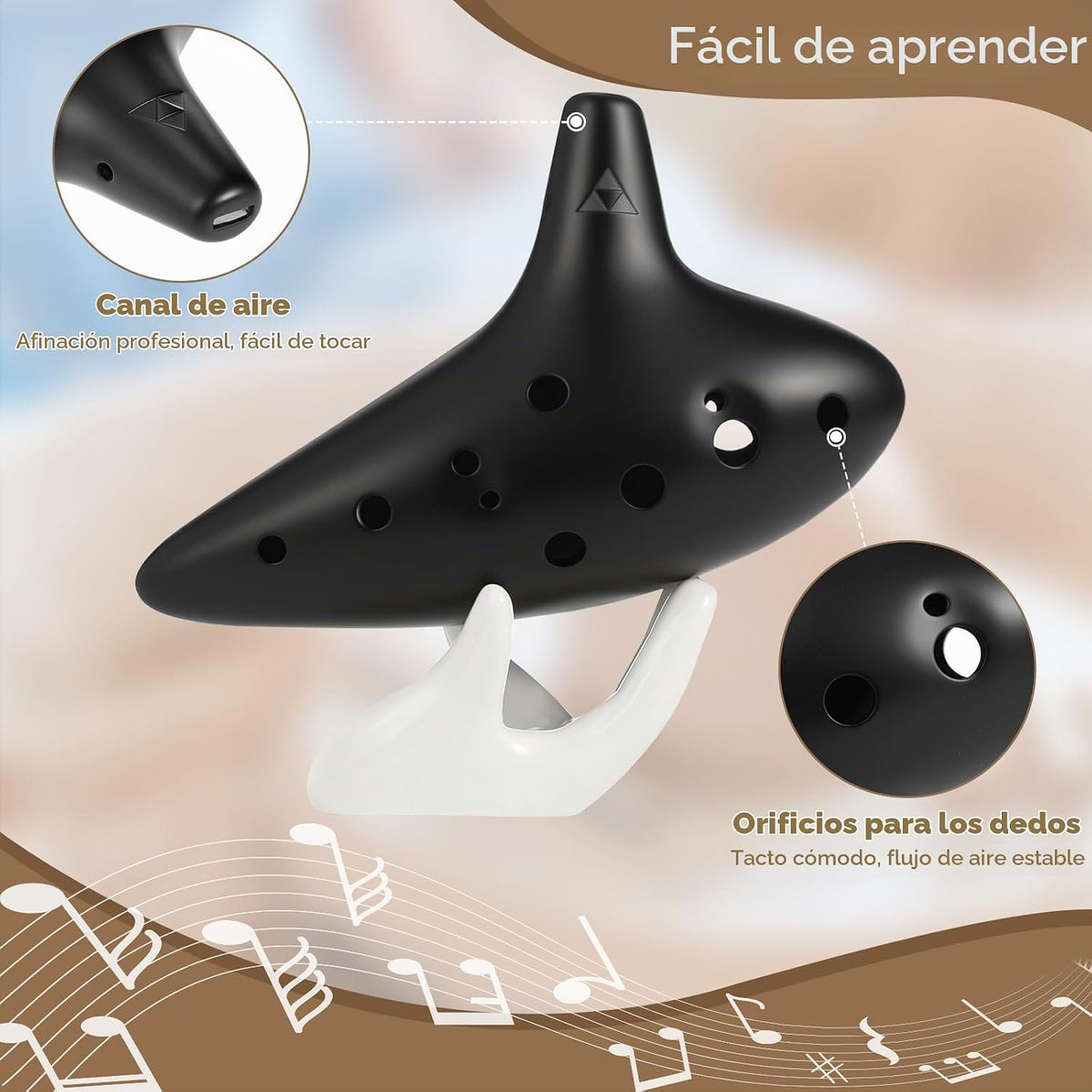 Ohuhu Zelda Ocarina con libro de canciones (Canciones de la leyenda...