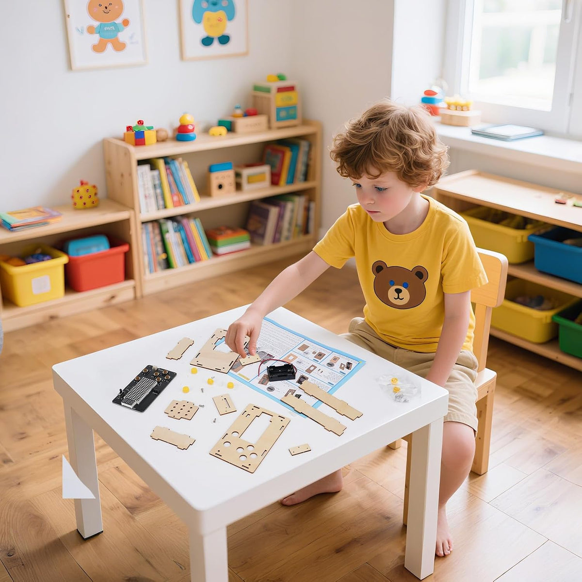ScienSta Consola de juegos fácil de montar, manualidades de constru...