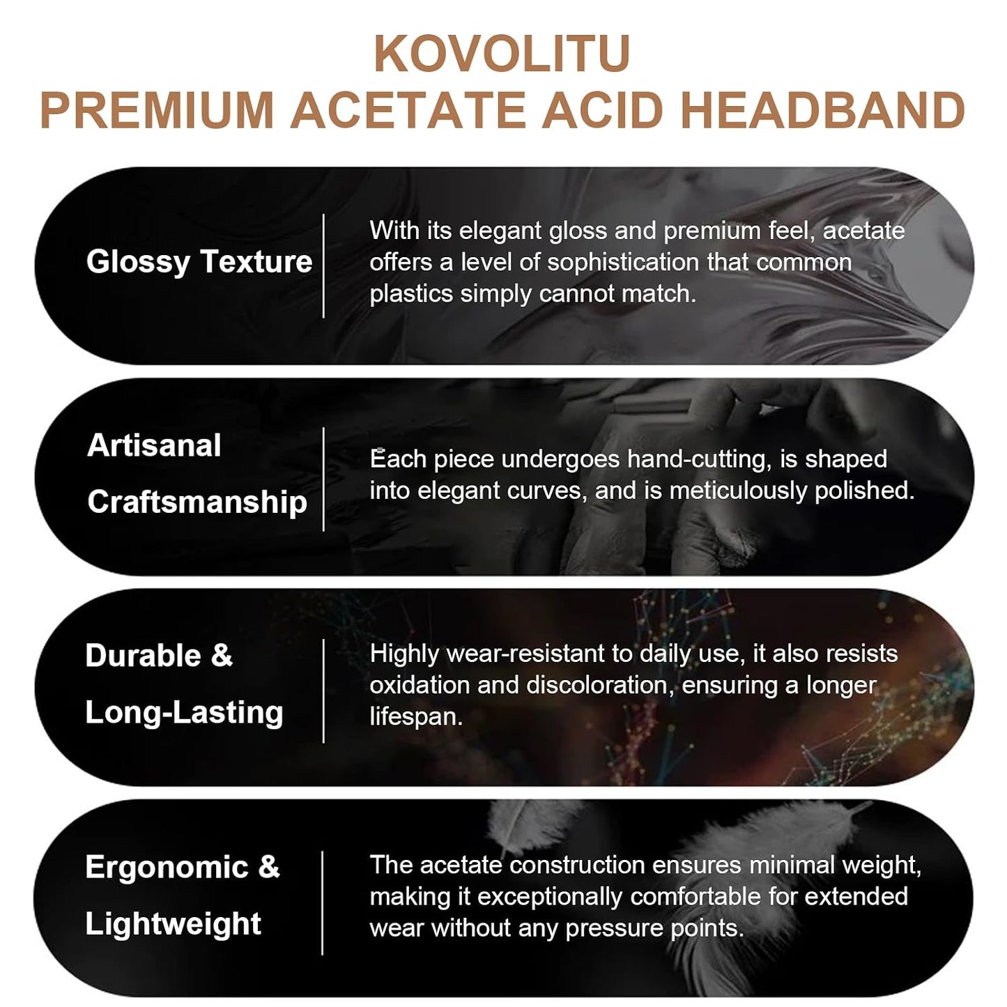 KOVOLITU Paquete de 3 diademas para gafas, sin dolor de cabeza, ant...
