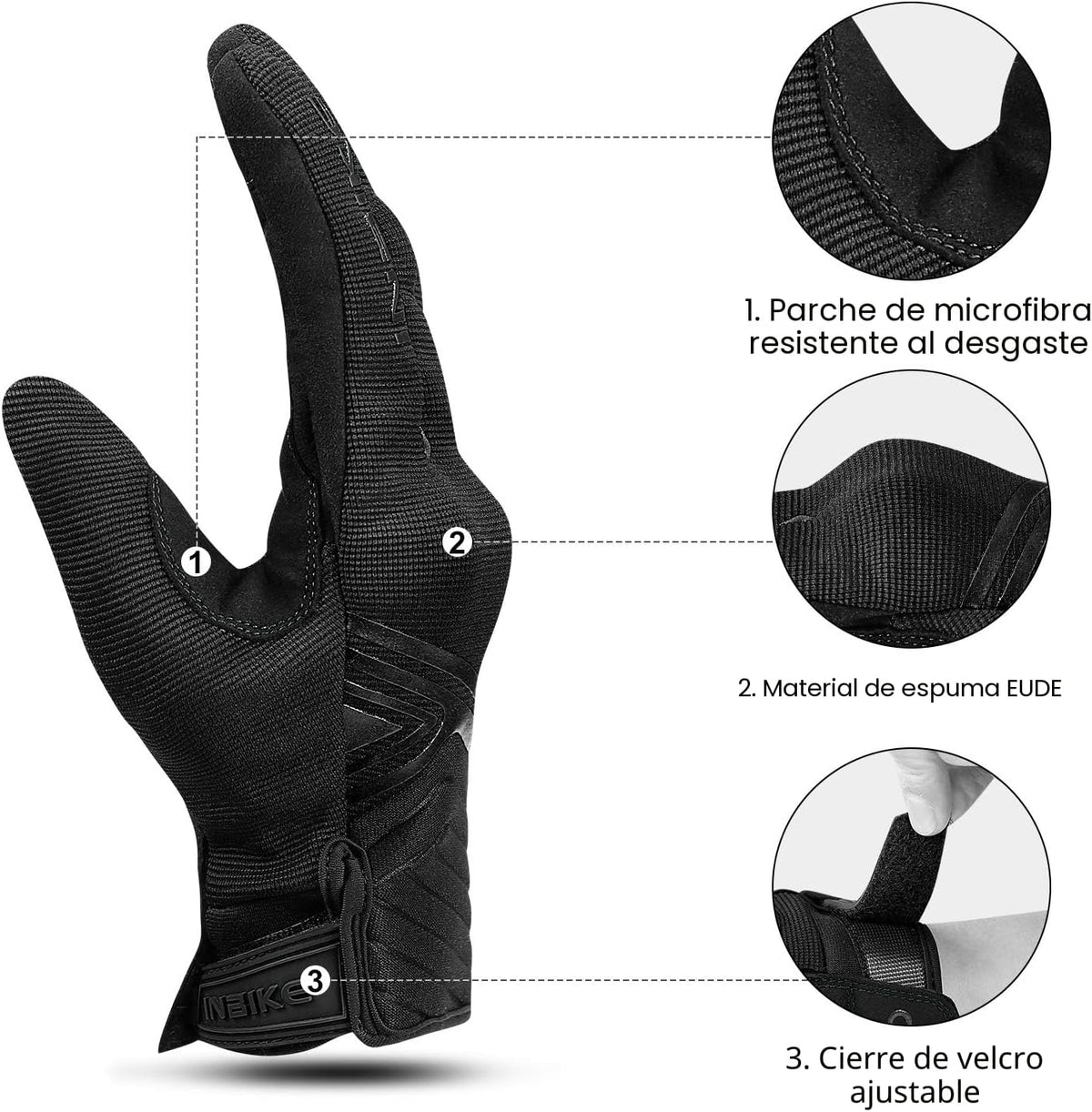 INBIKE - Guantes de motocicleta de malla transpirable con pantalla...