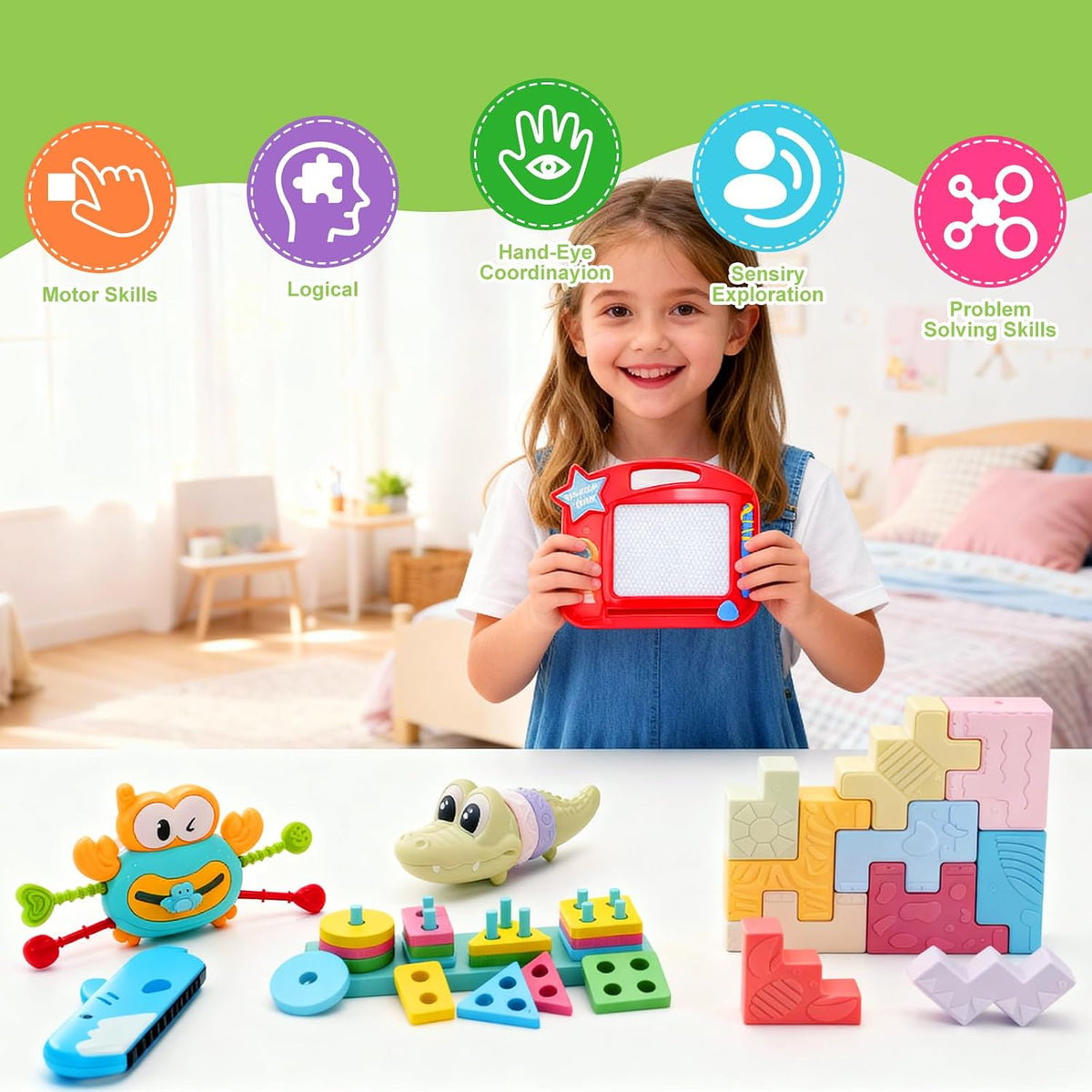 YMLGMAY Montessori Juguetes para bebés de 6 a 12 meses, juego de ju...