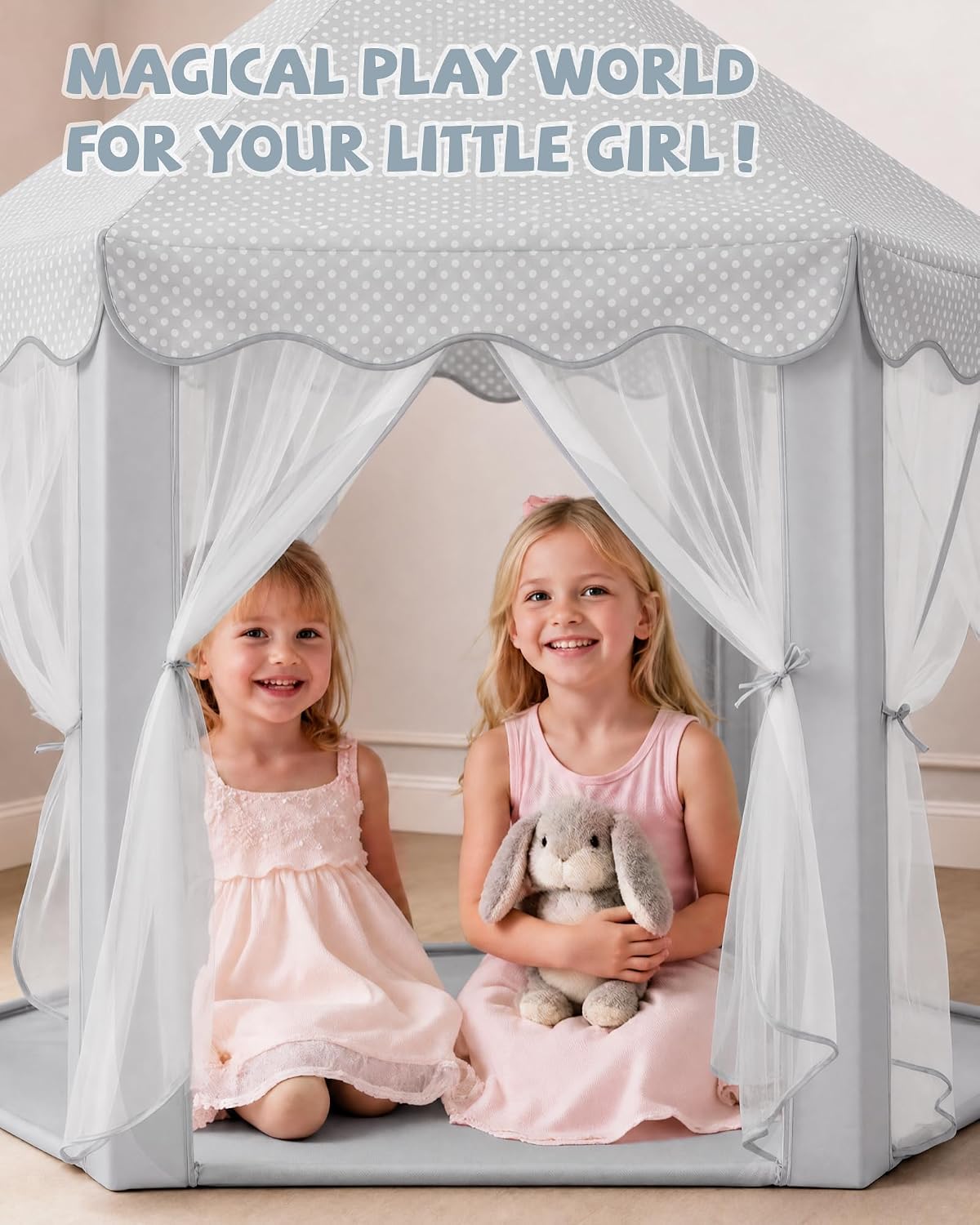 Tienda de campaña de castillo de princesa para niñas, tiendas de ju...