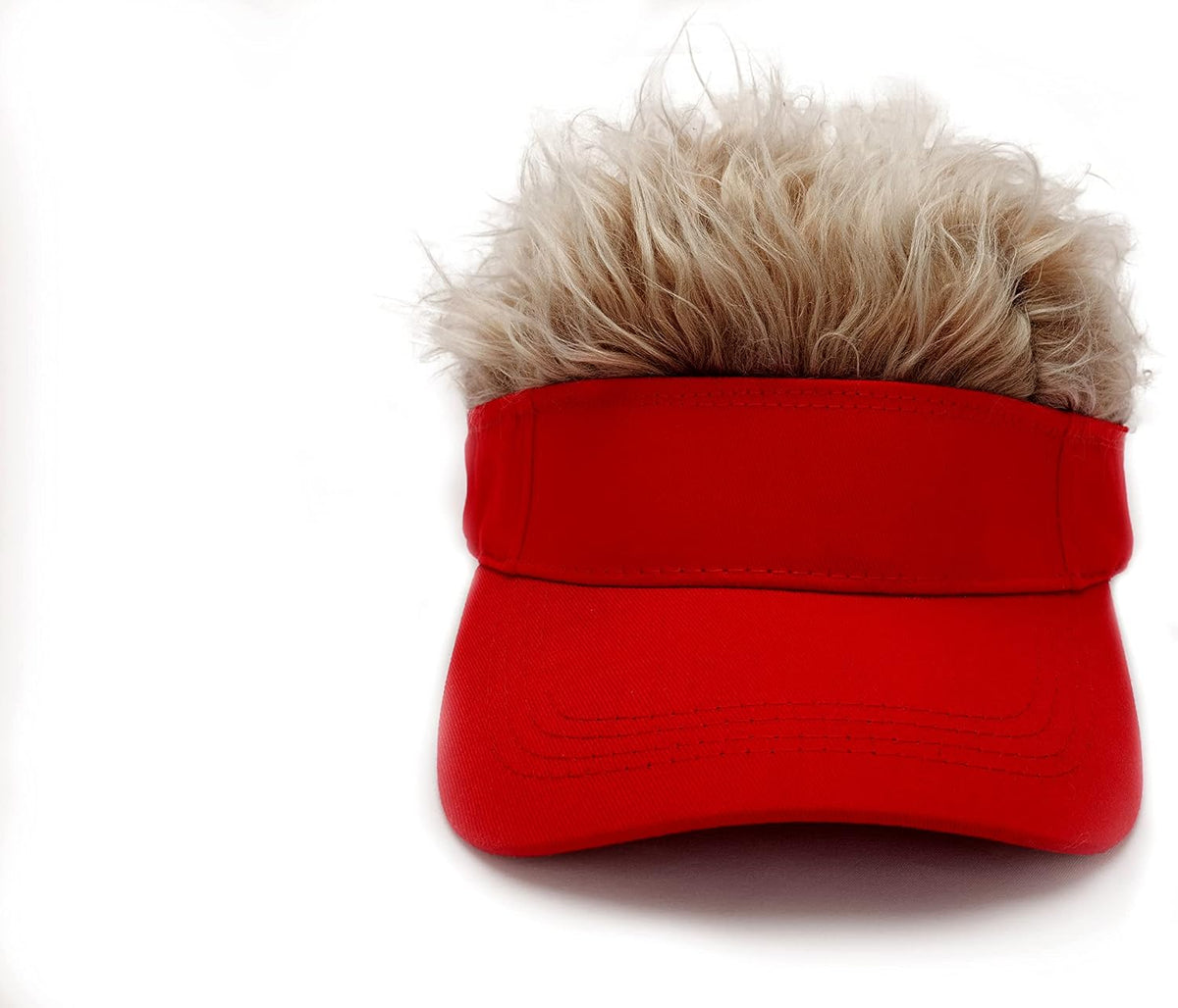 Gorra con visera para hombre con cabello falso, gorra con cabello p...