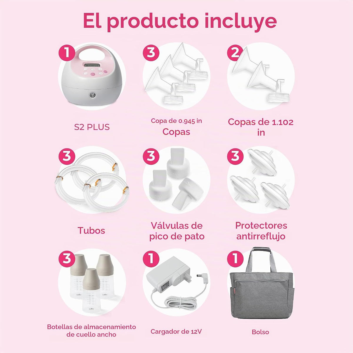 Spectra Baby S2 Plus Premier - Extractor de leche eléctrico con bol...