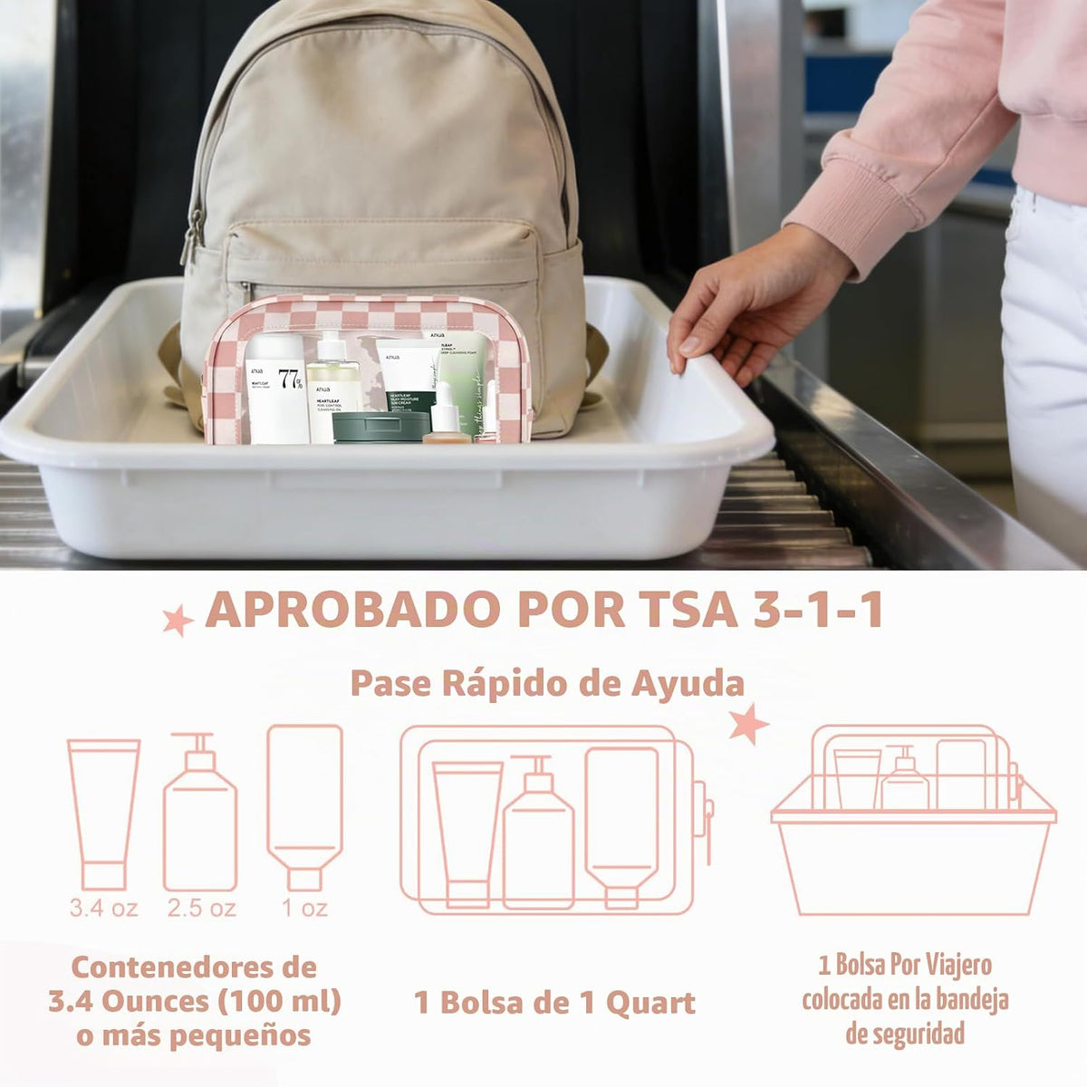 Bolsas para pañales, Rosa, 3 piezas, Práctico: