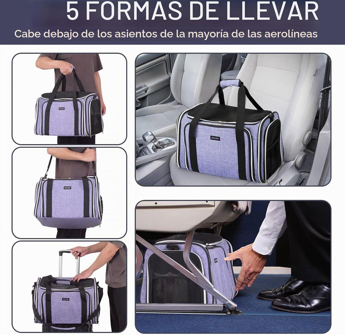 BAGLHER Bolsa de Transporte para Gatos, Transportador de Mascotas A...