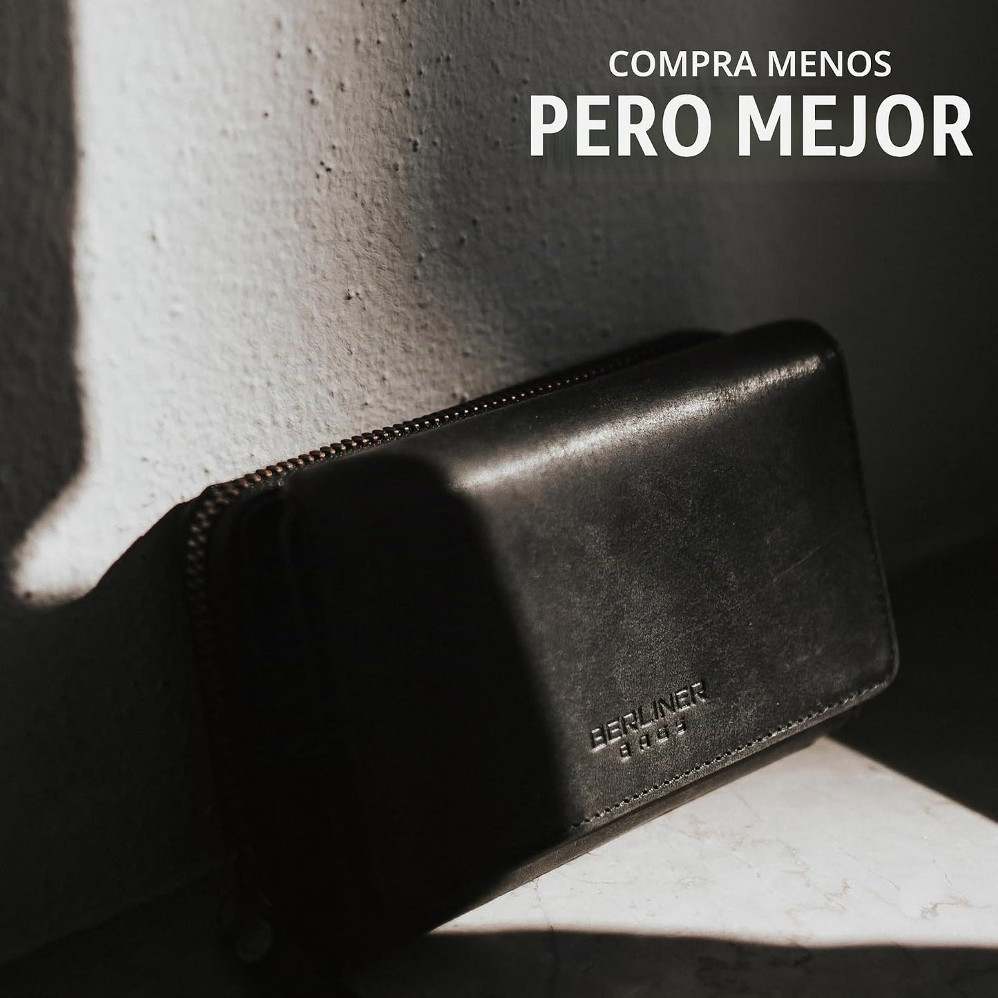 BERLINER BAGS Cartera vintage de piel auténtica Viena, con bloqueo...