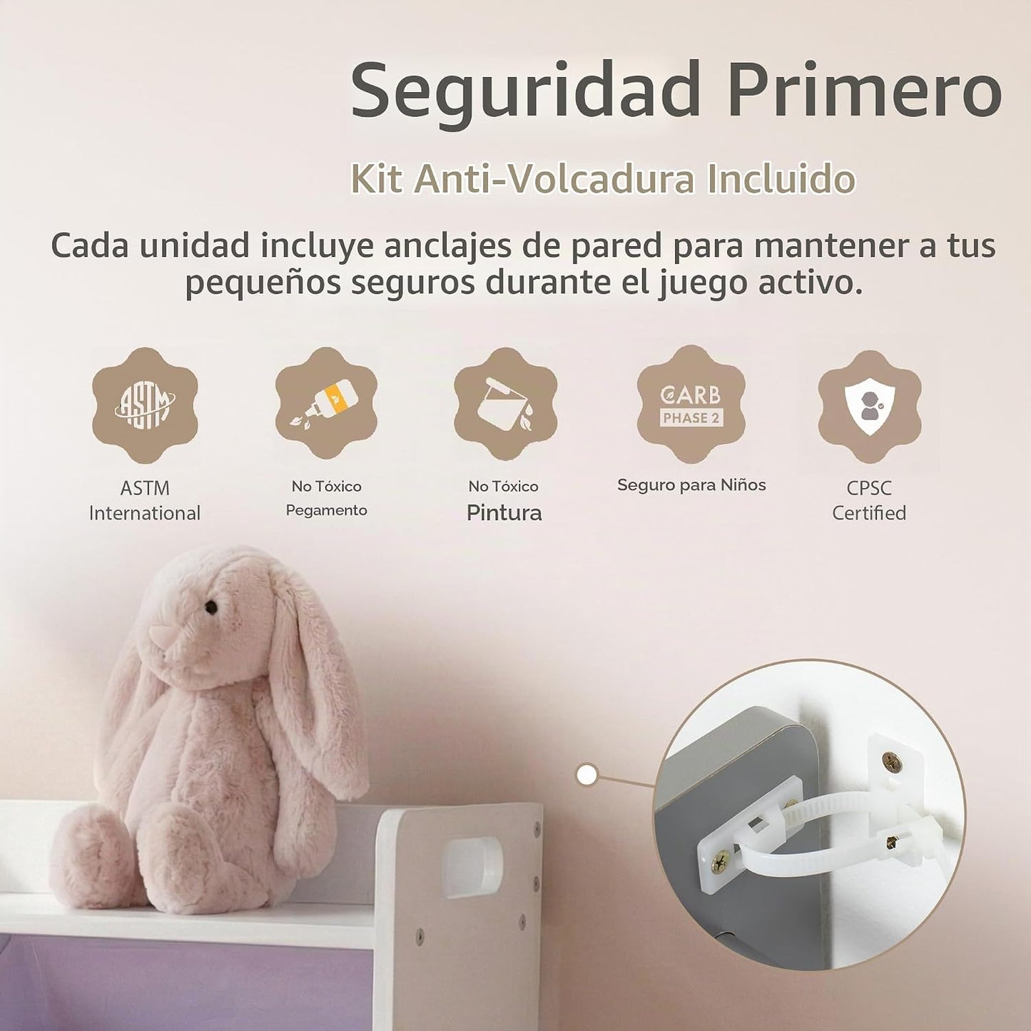 Humble Crew Organizador de juguetes para niños con estante de exhib...