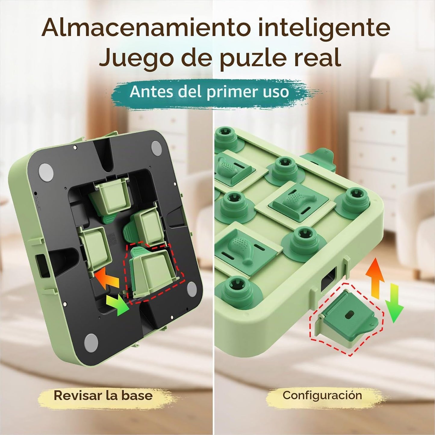 KADTC - Rompecabezas de ajedrez para perros de 3 niveles, estimulac...