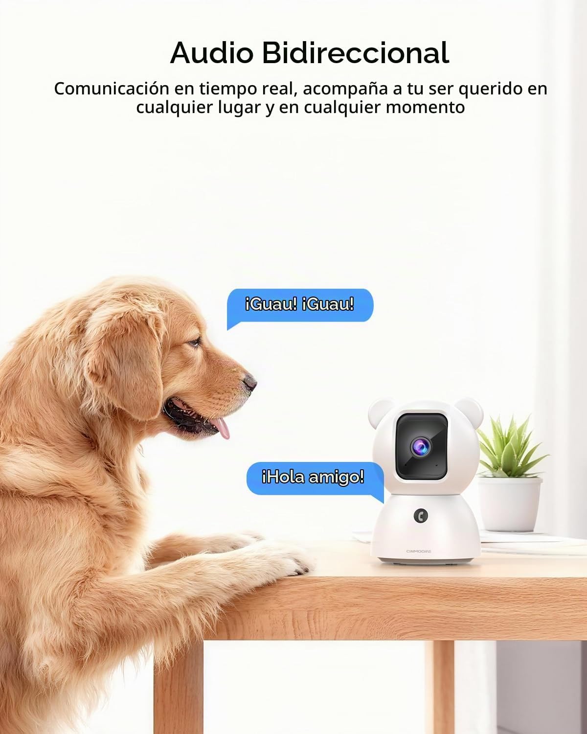 Paquete de 2 cámaras de 2.5K para seguridad en el hogar, detección...