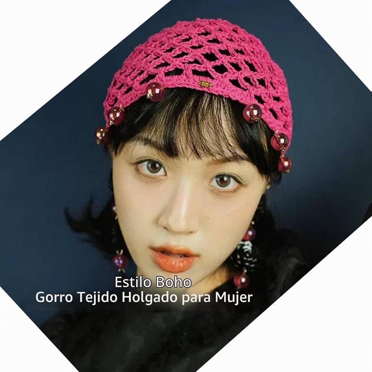 iRIIRIO 1 gorra de ganchillo para mujer, diseño de calavera con cue...