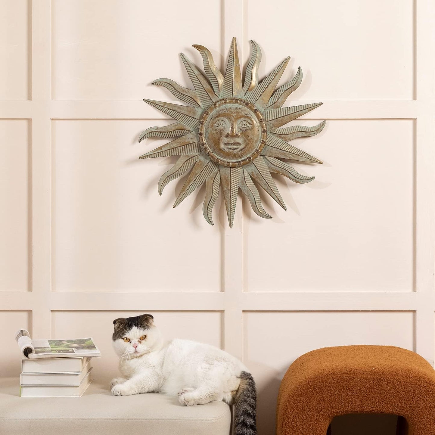 TICKCACY Escultura de metal para decoración de pared, decoración de...
