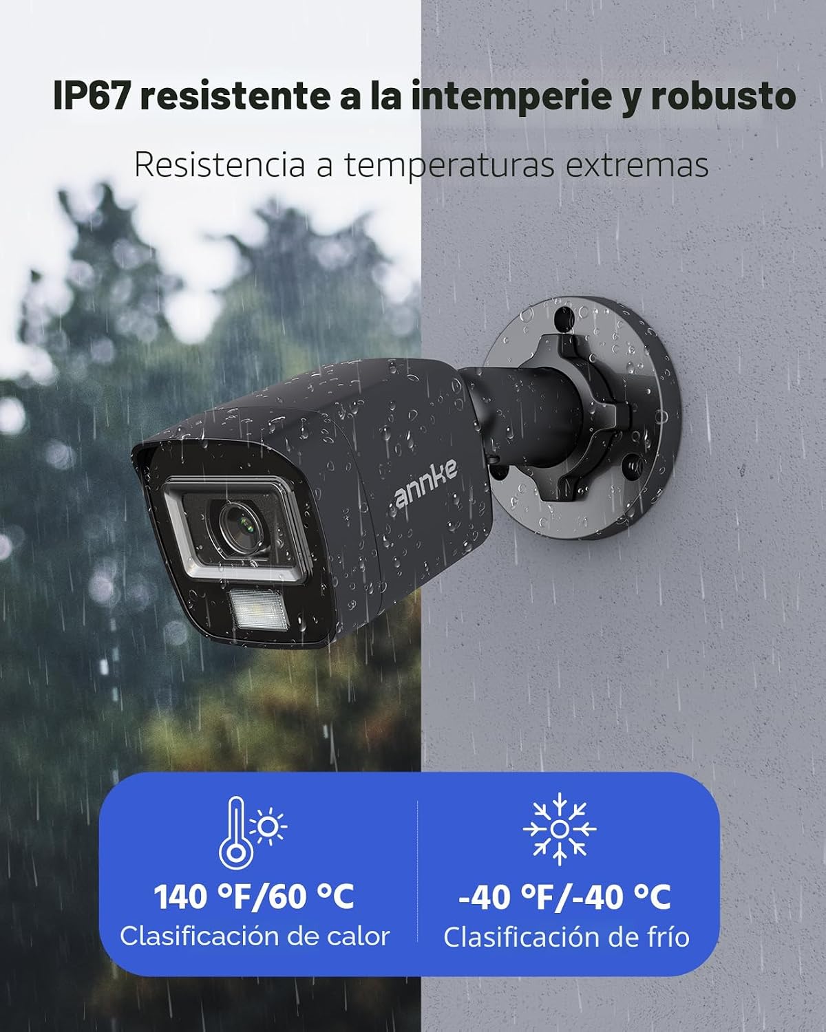 ANNKE Sistema de cámara de seguridad con cable 3K Lite para exterio...